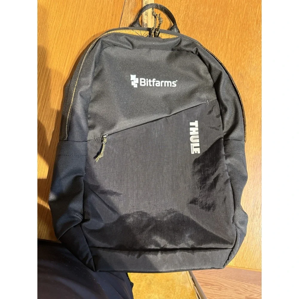 Thule Sweden Bitfarms Laptop Backpack Black Tech Travel Daypack Bag 20L